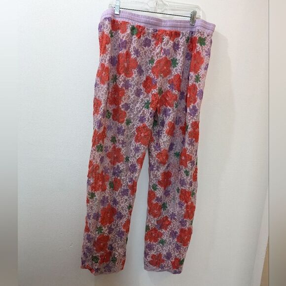 BP Floral Lace Drawstring Cover Up Pants, Women's 2X - Picture 6 of 9
